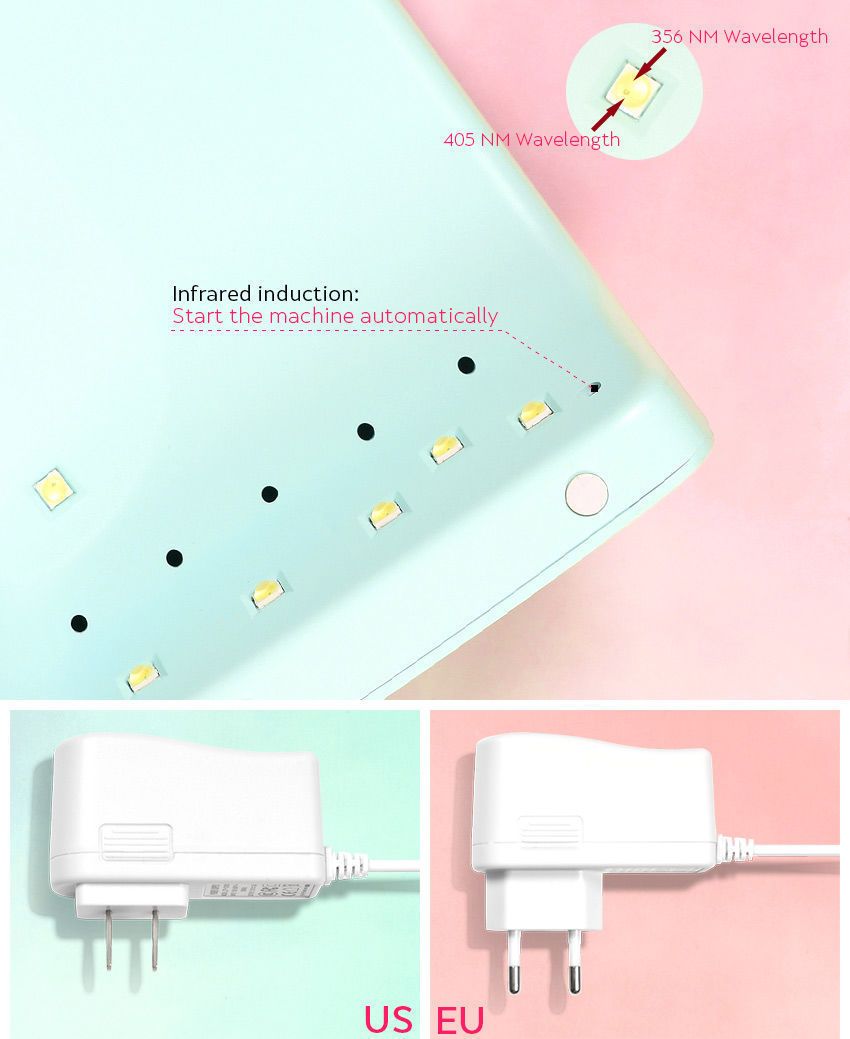 Makrone Nagellampe 48W intelligenter Sensor LED