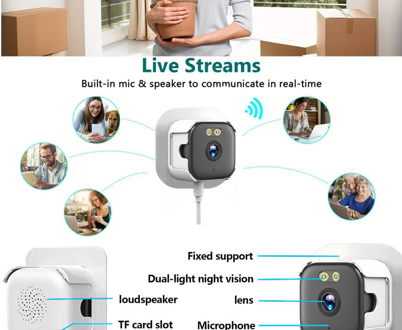 HD window camera, WiFi, night vision, remote monitoring