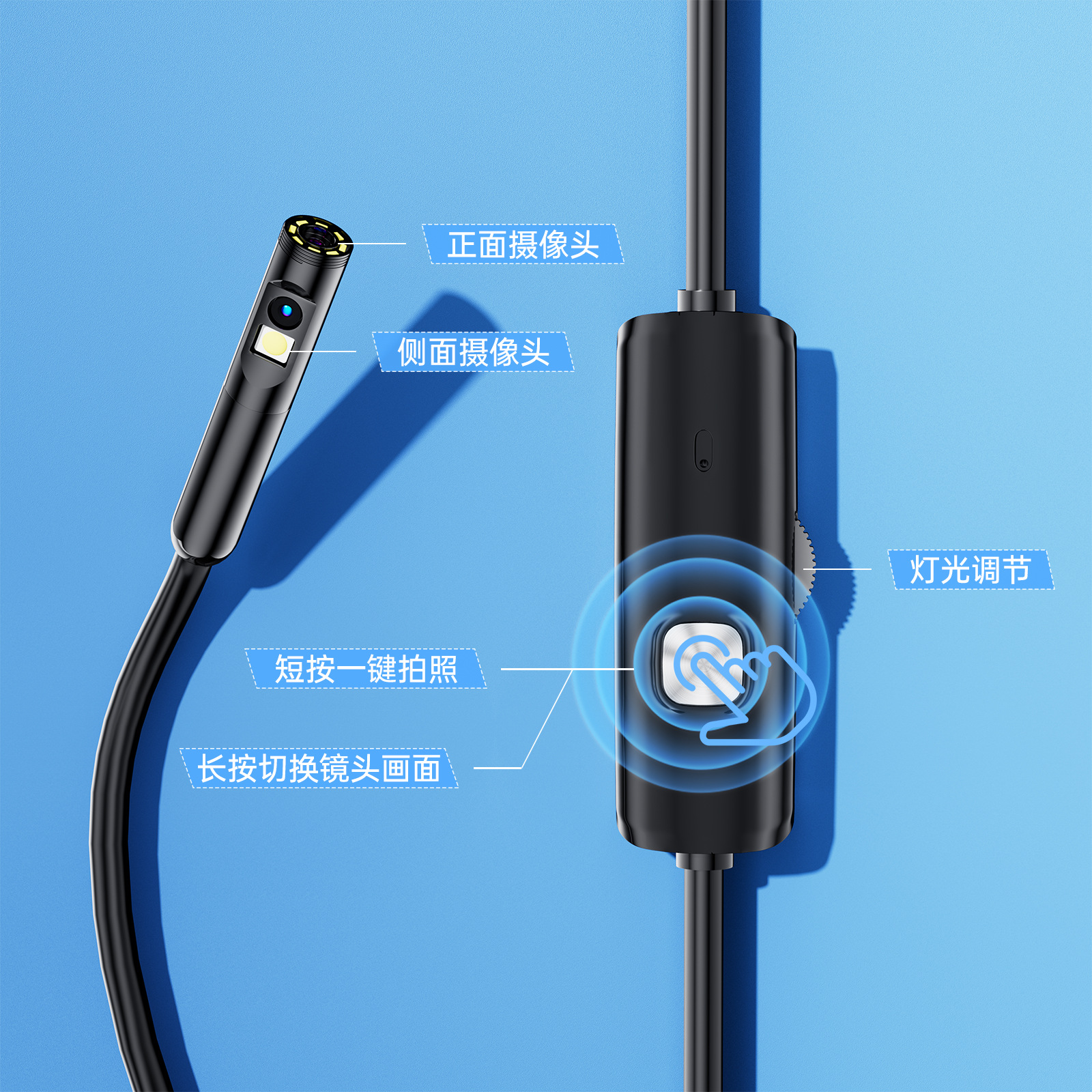 Endoskop HD-Kamera, Doppellinse, 3 Megapixel