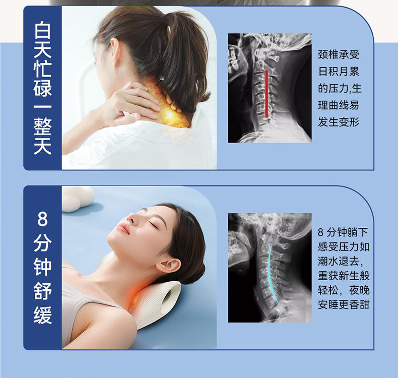 O-type cervical massage pillow for neck stretching and correction