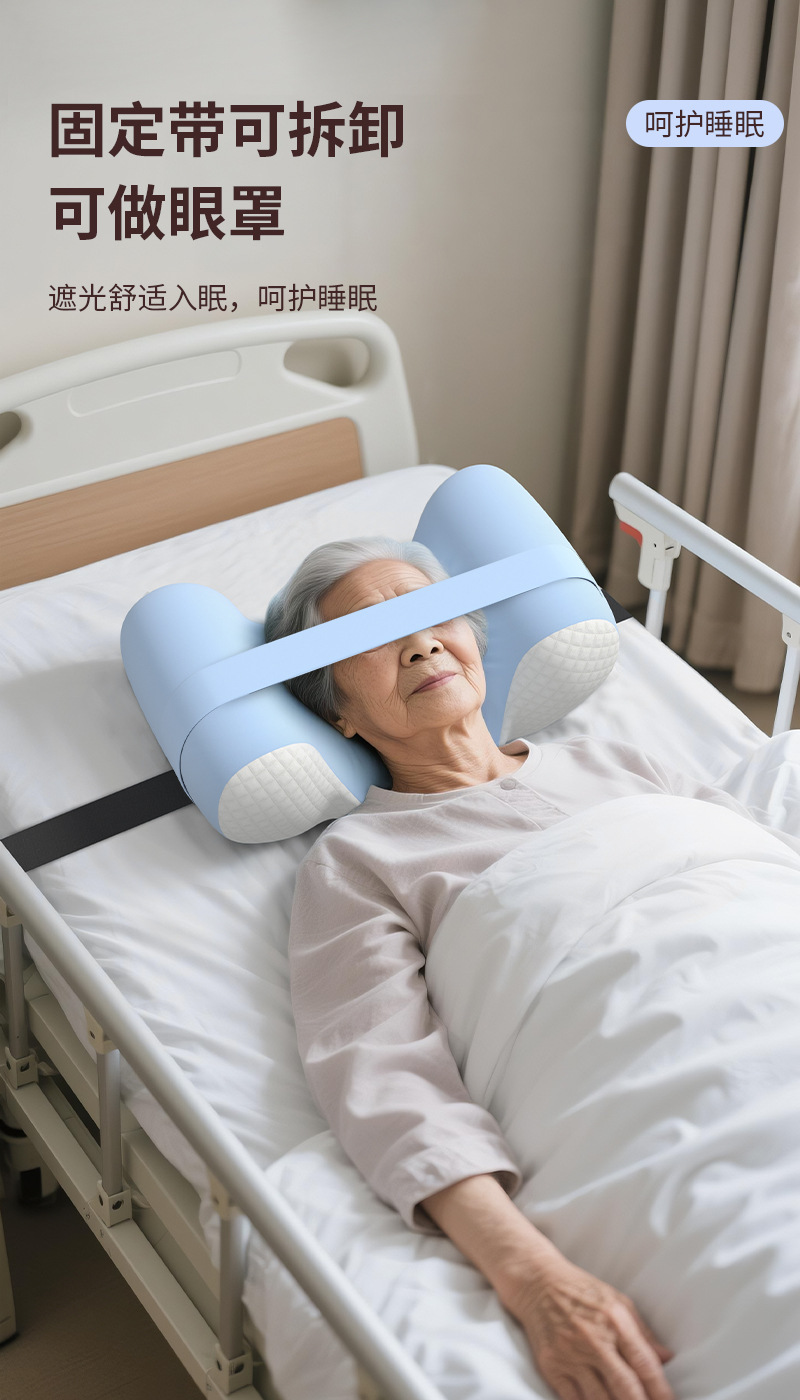 Memory foam orthopedic pillow with cervical spine support