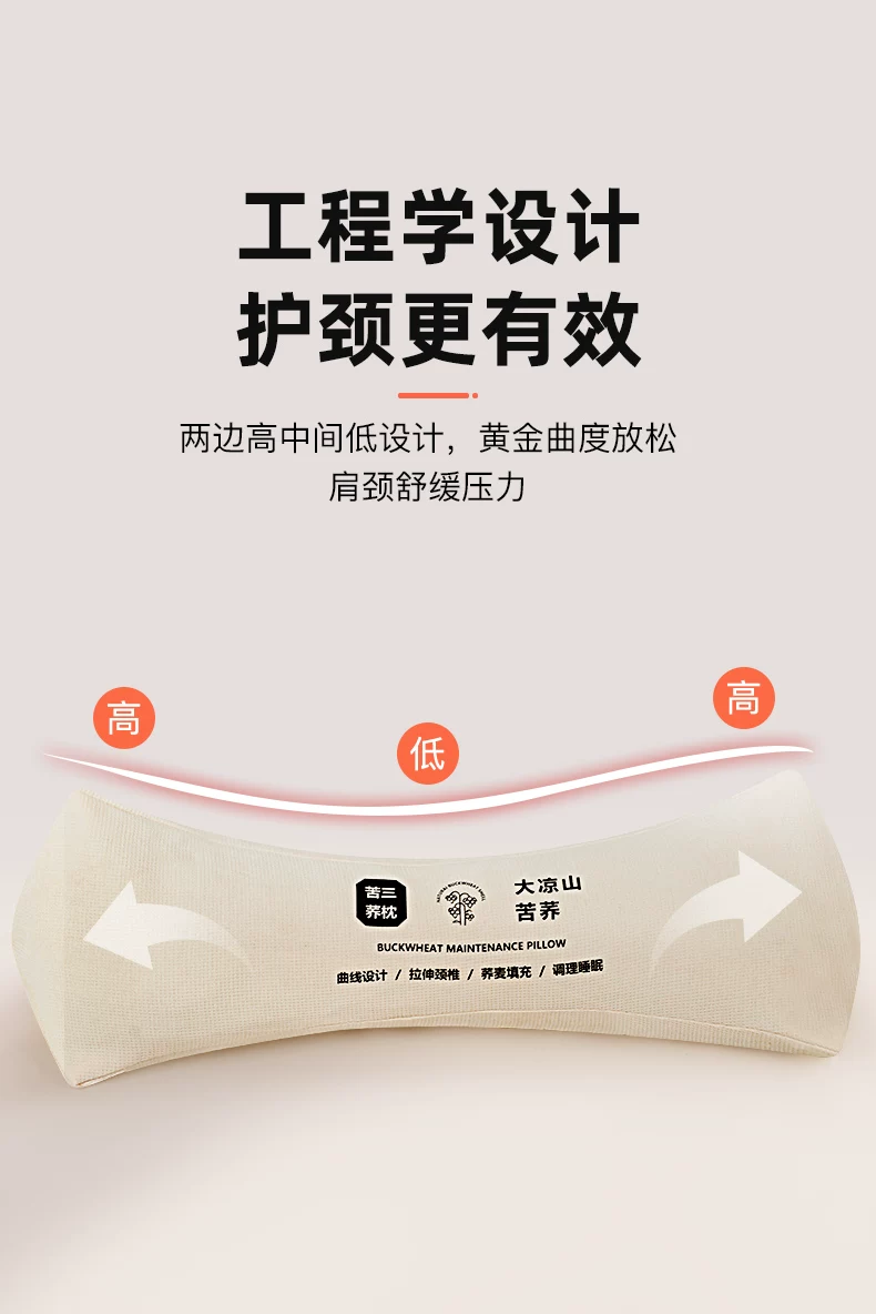 Triangle Buckwheat Cervical Neck Pillow