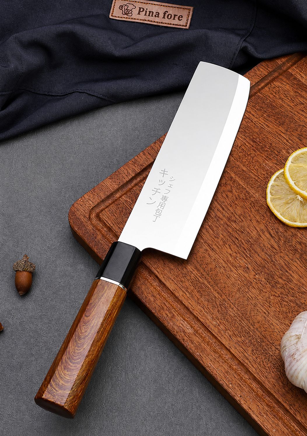 Kitchen knife set with chef knife and fruit knife