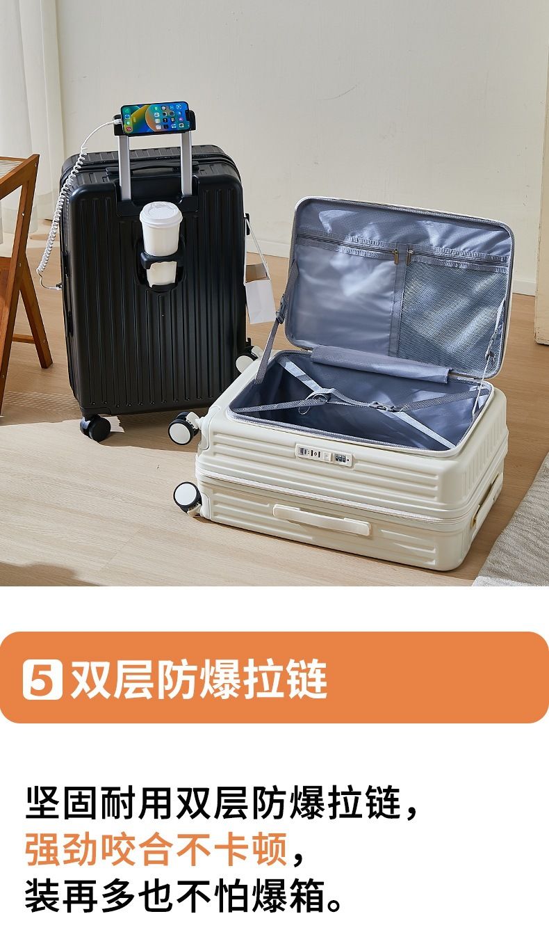 Trolley luggage 20-24 inch, side-opening, password lock
