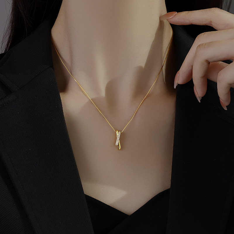 925 sterling silver necklace, niche design luxury accessory