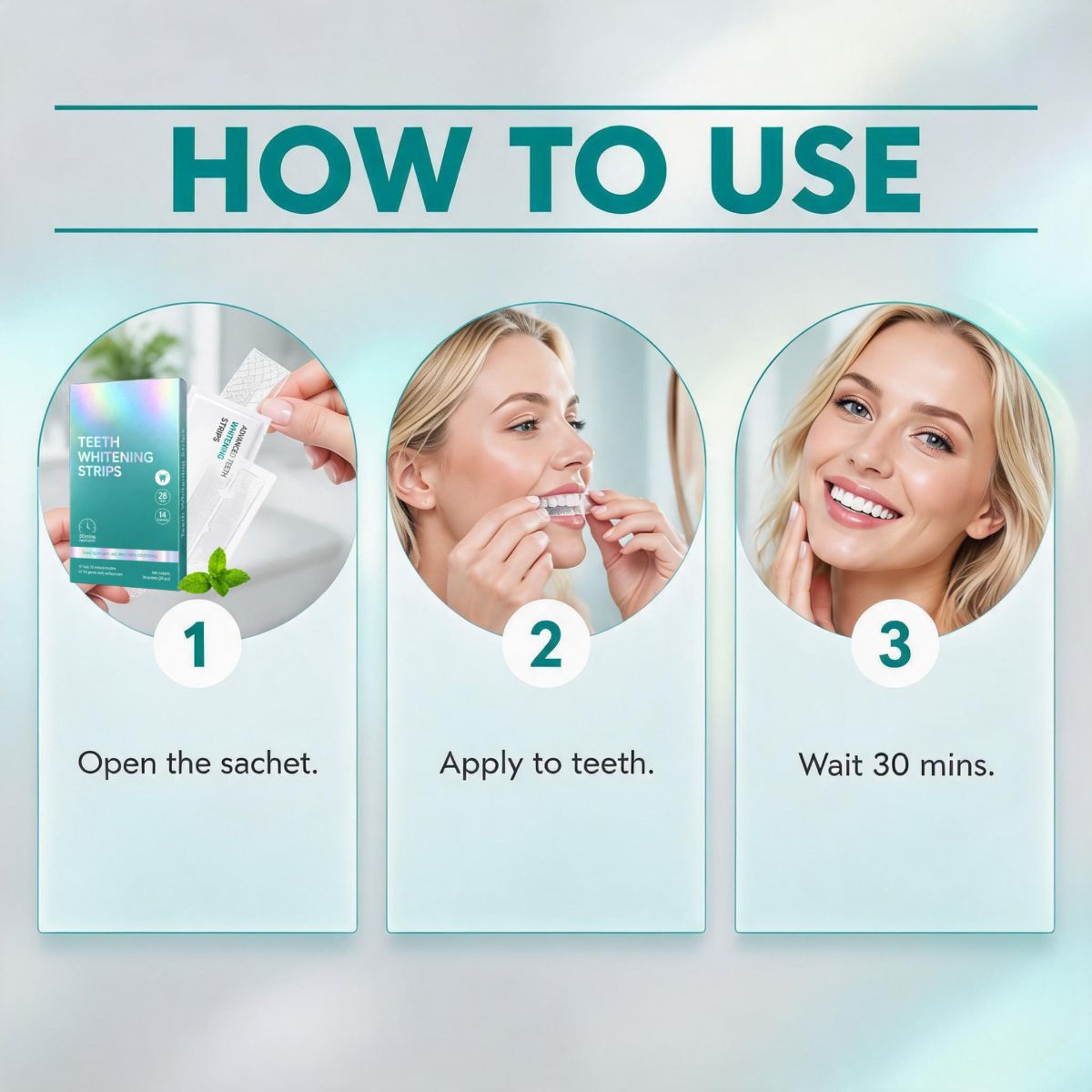 Teeth whitening strips thin breathable