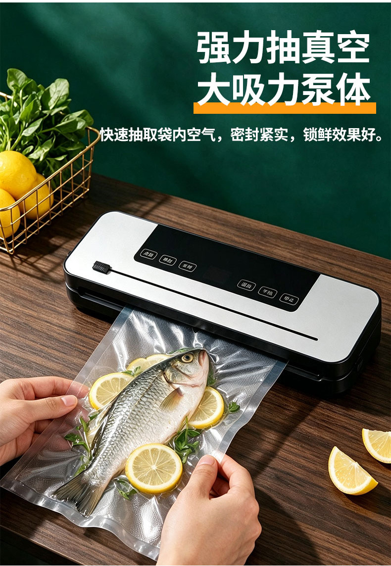 Vacuum sealing machine automatic dual-use dry and wet