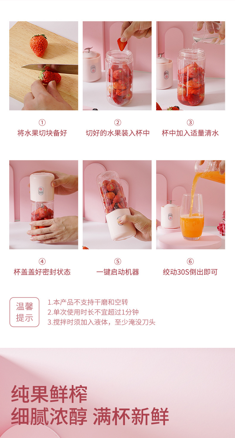 Portable Rechargeable Juicer and Blender