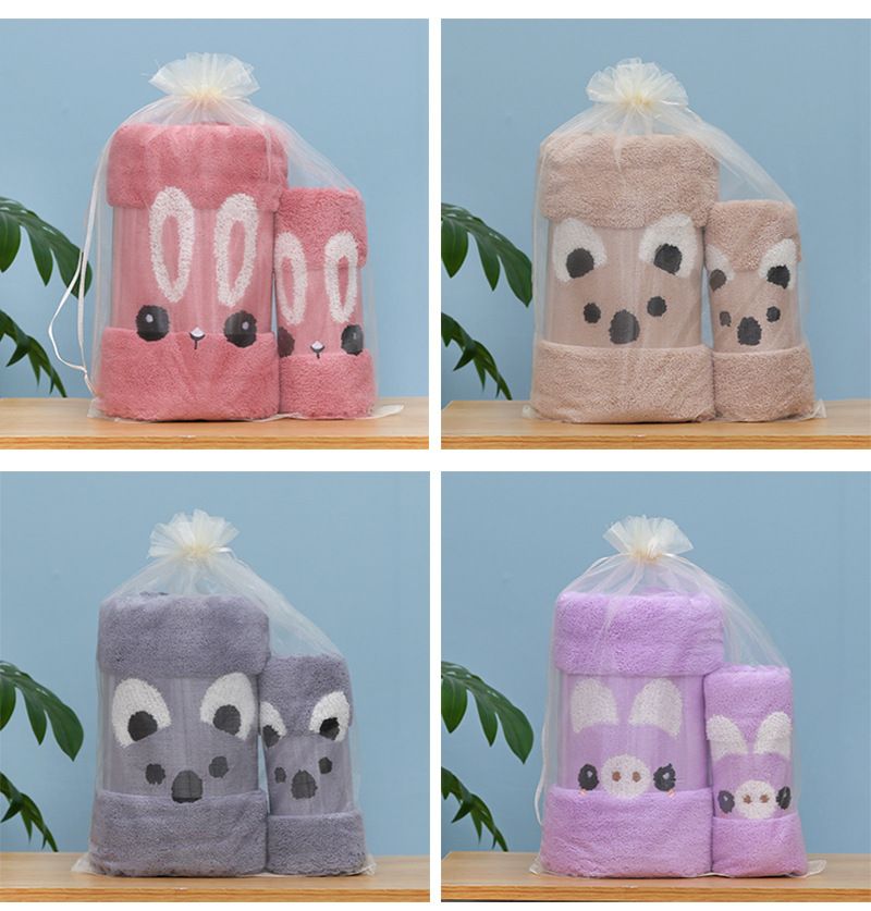 Mercan velvet towel set, soft and absorbent