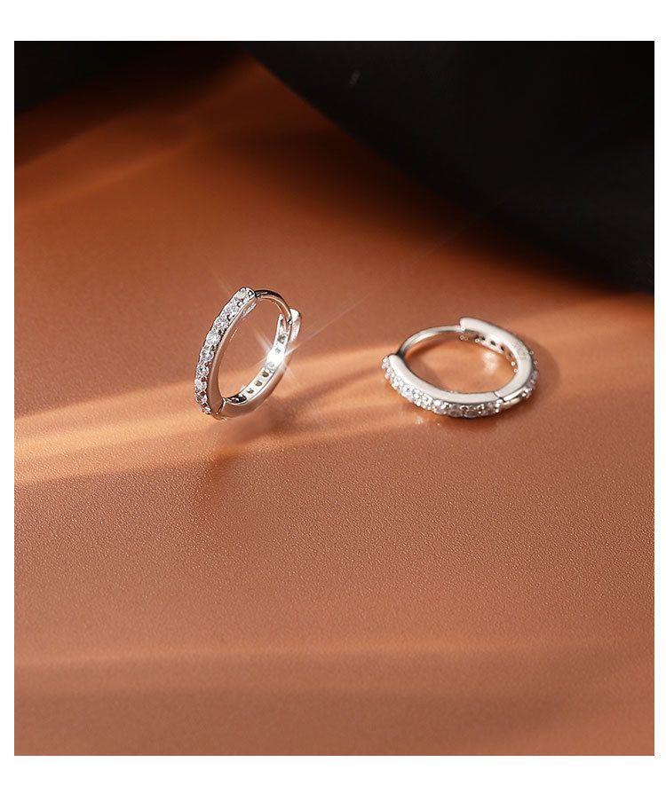 925er Silber Ohrstecker mit Rhinestones