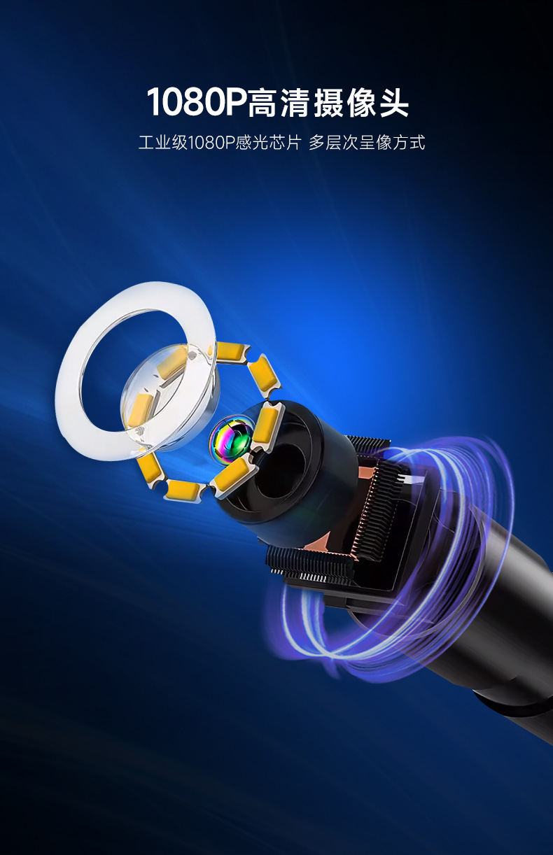 Endoscope 5.5mm, 4.3 inch display, automotive inspection, wide angle waterproof