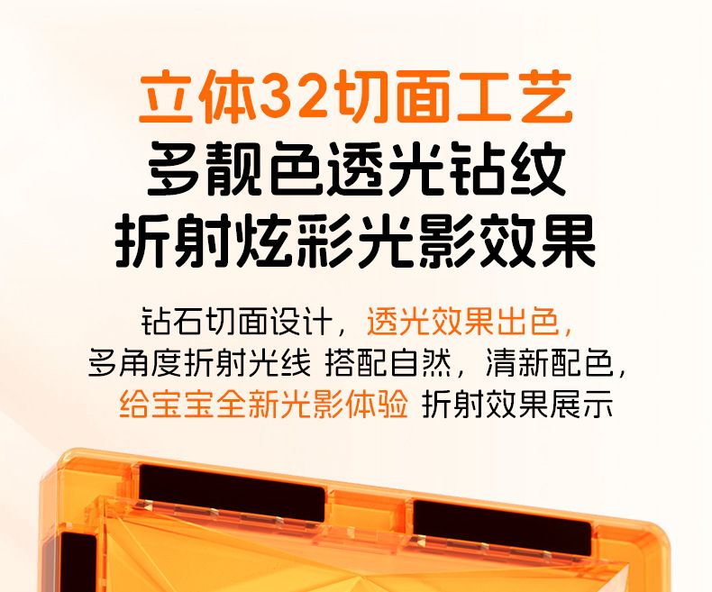 彩窗磁力片儿童益智玩具拼图强磁拼装积木思维训练男女孩生日礼物