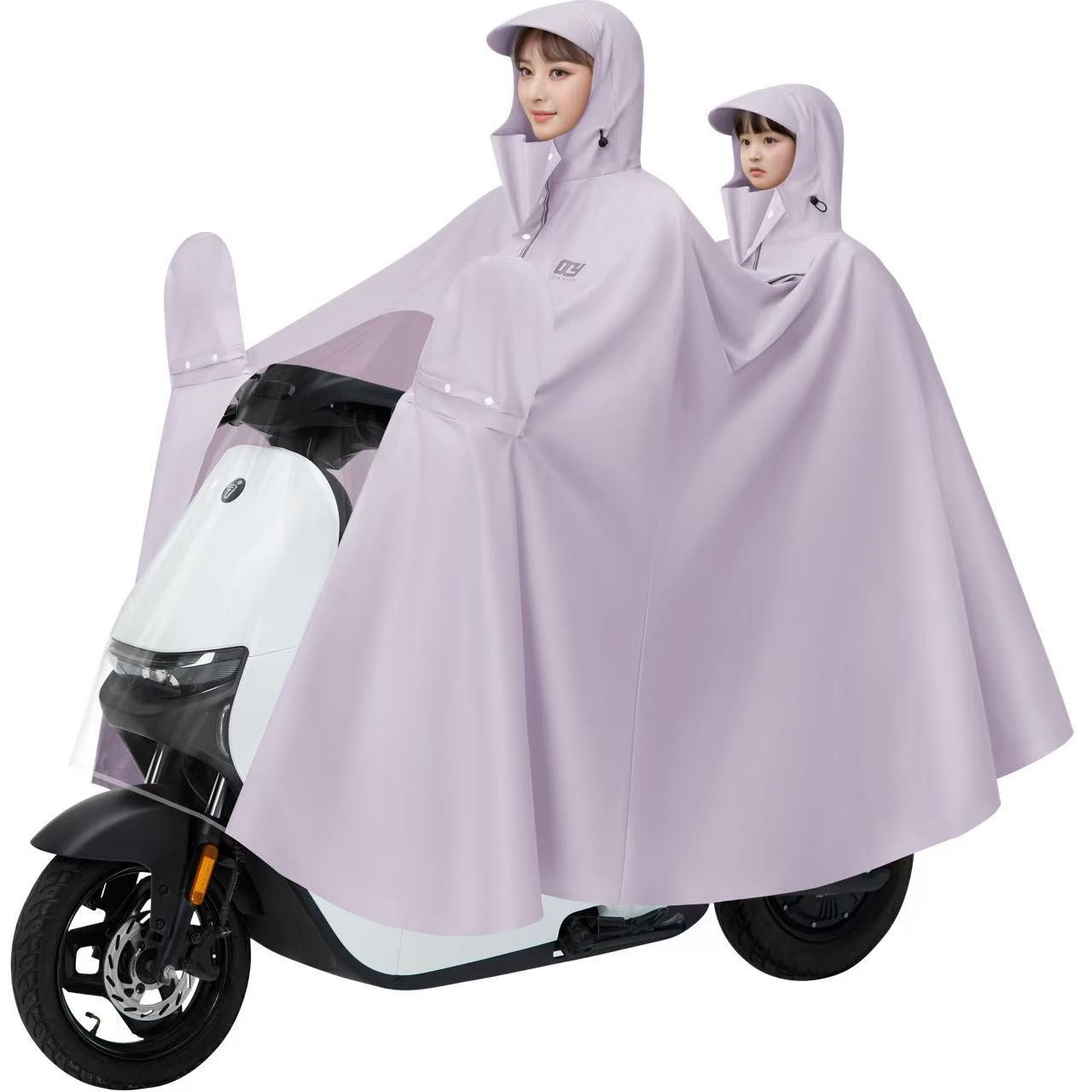 Two-Person Raincoat Thickened Extended Electric Vehicle