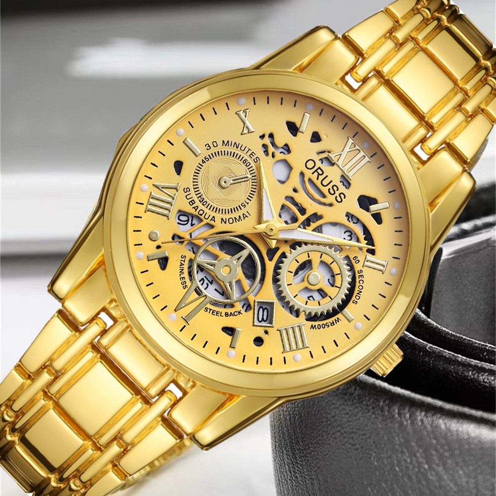 Men's quartz watch, business style, fully automatic