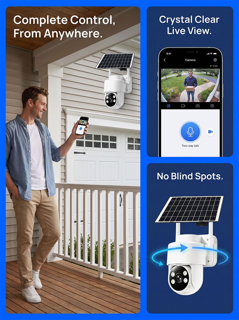 Solar 4G Überwachungskamera mit HD Tag-/Nachtaufzeichnung