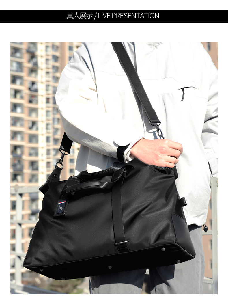 Waterproof travel bag, shoulder strap, fabric