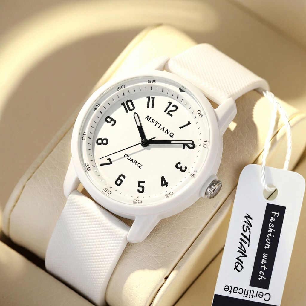 Quartz watch with silent pointer, waterproof, youth model
