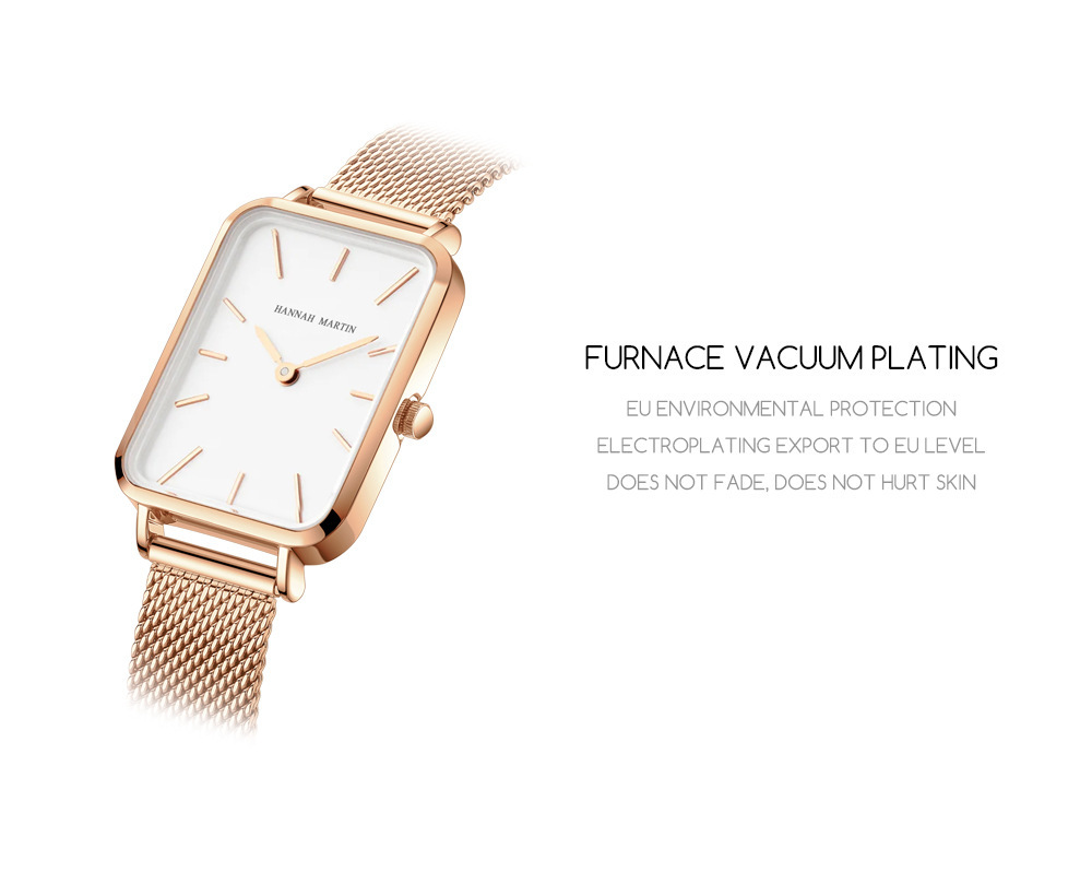 Waterproof Square Dial Watch, Japanese Movement