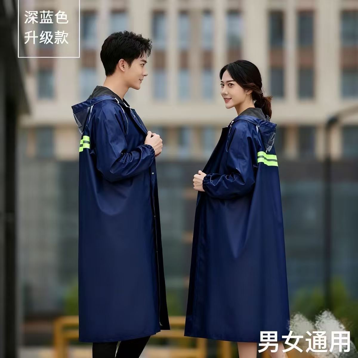 连体加长加厚长款全身一体式雨衣防暴雨工地外卖骑行专用雨衣