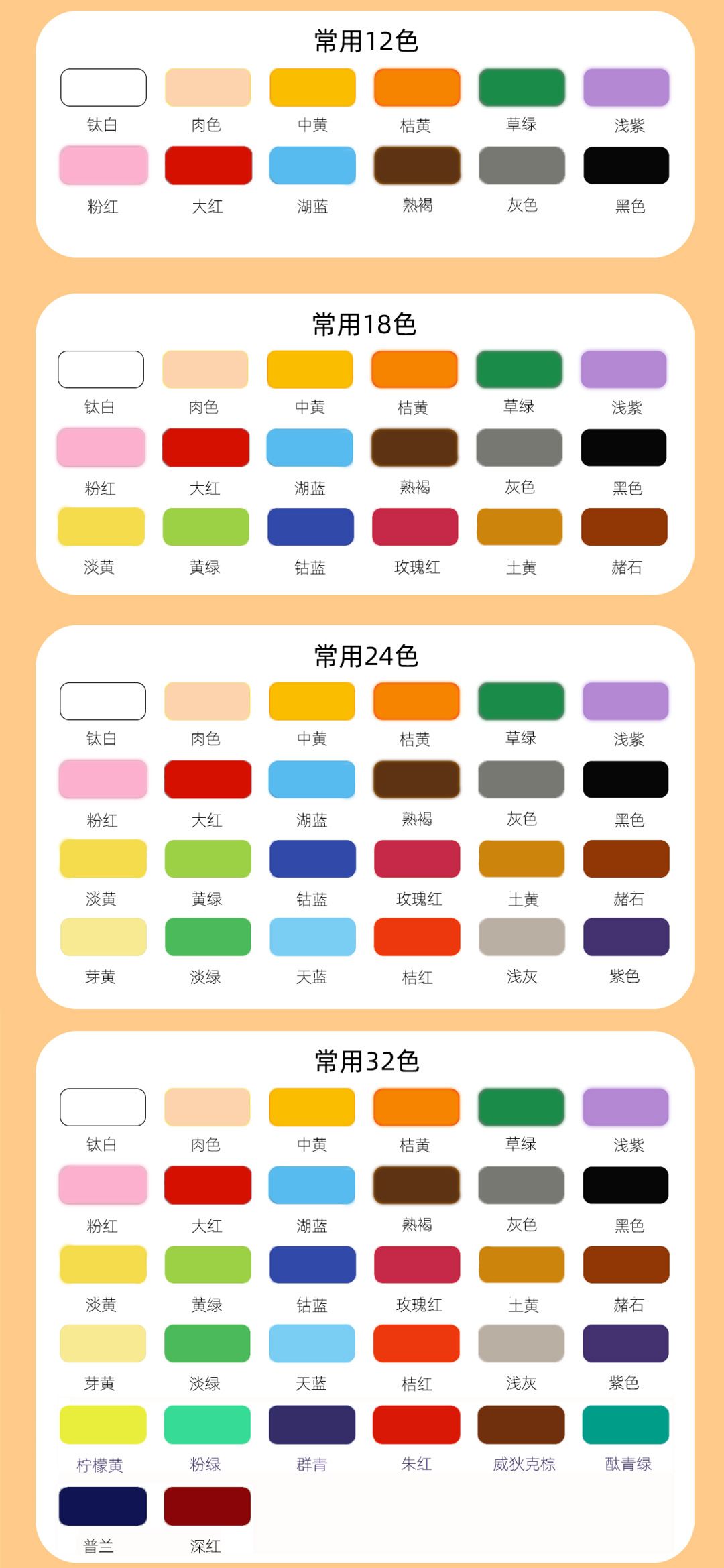 水粉画颜料500ml大瓶可水洗手指画石膏娃娃彩绘涂鸦广告水彩套装