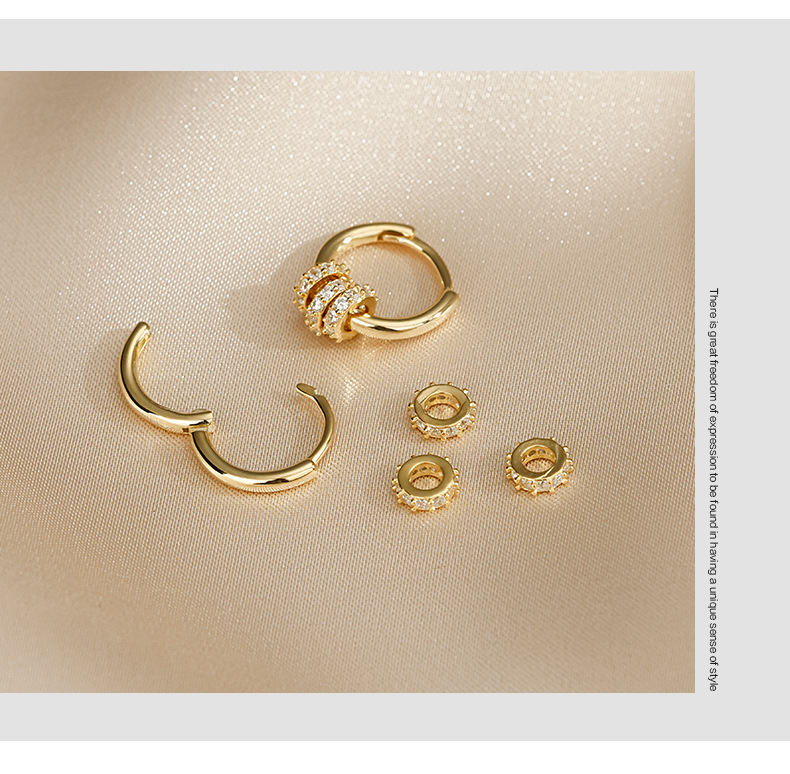 925 silver hoop earrings, elegant and sophisticated design