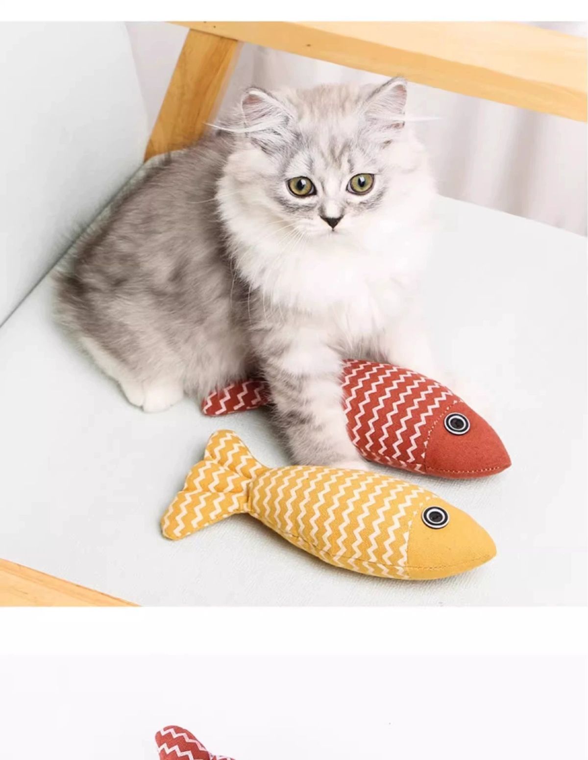 Kedi oyuncağı naneli balık teaser değnek