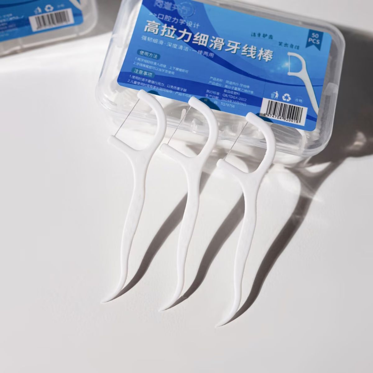 Bambu diş ipi, tek kullanımlık, bireysel paketleme