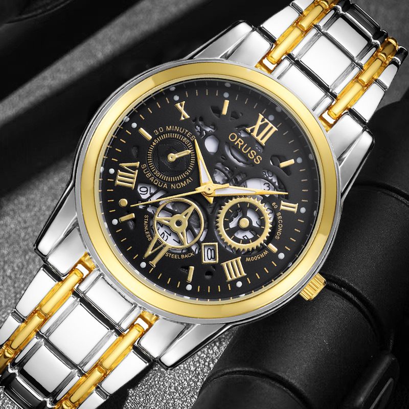 Men's quartz watch, business style, fully automatic