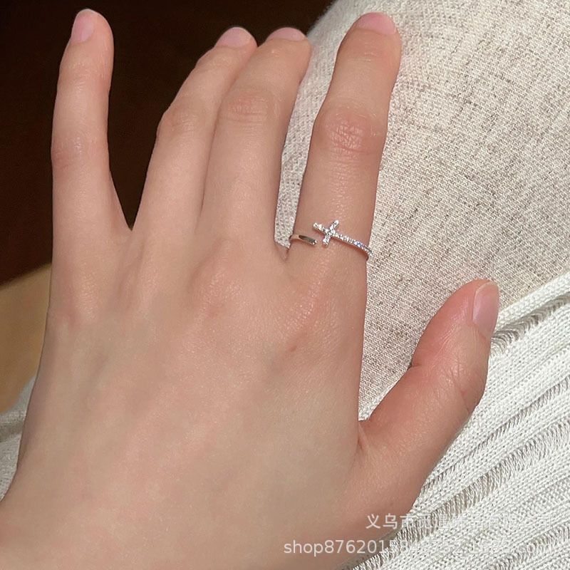 Damen-Minimalring in Silber, Zeigefingerdesign