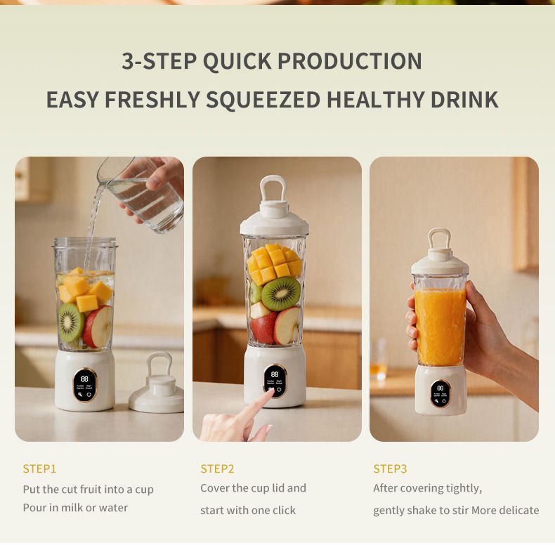 Digital juicer, USB rechargeable, portable