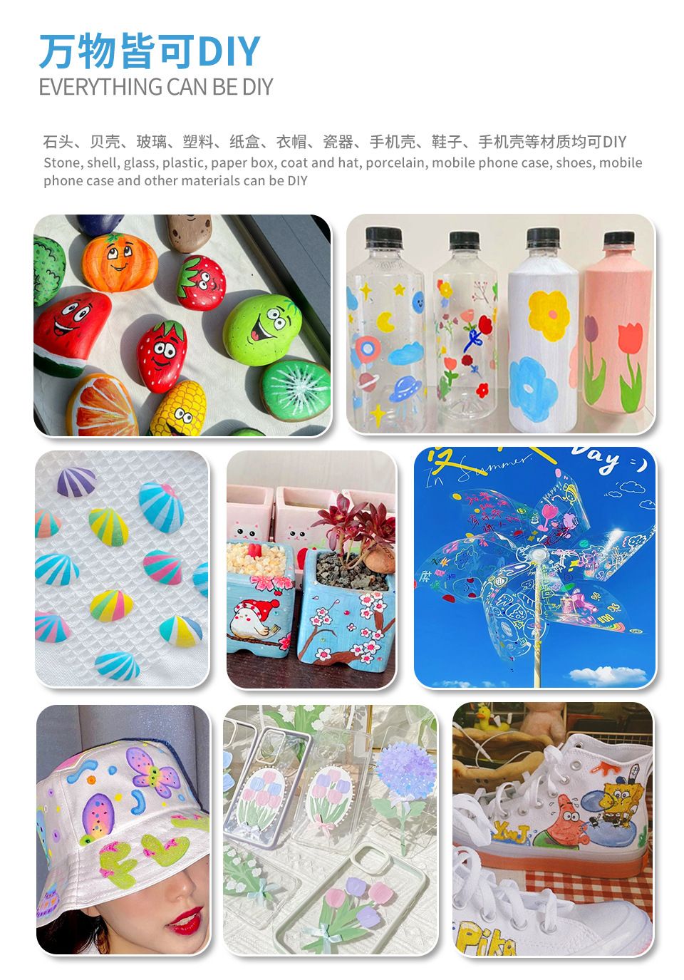 Acrylic marker pen set for children's drawing and painting
