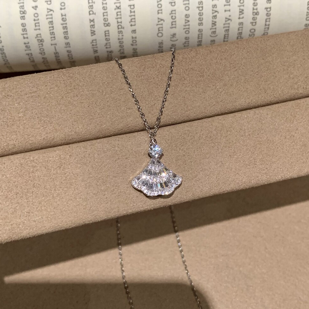 Princess skirt necklace, hollow design, collarbone chain