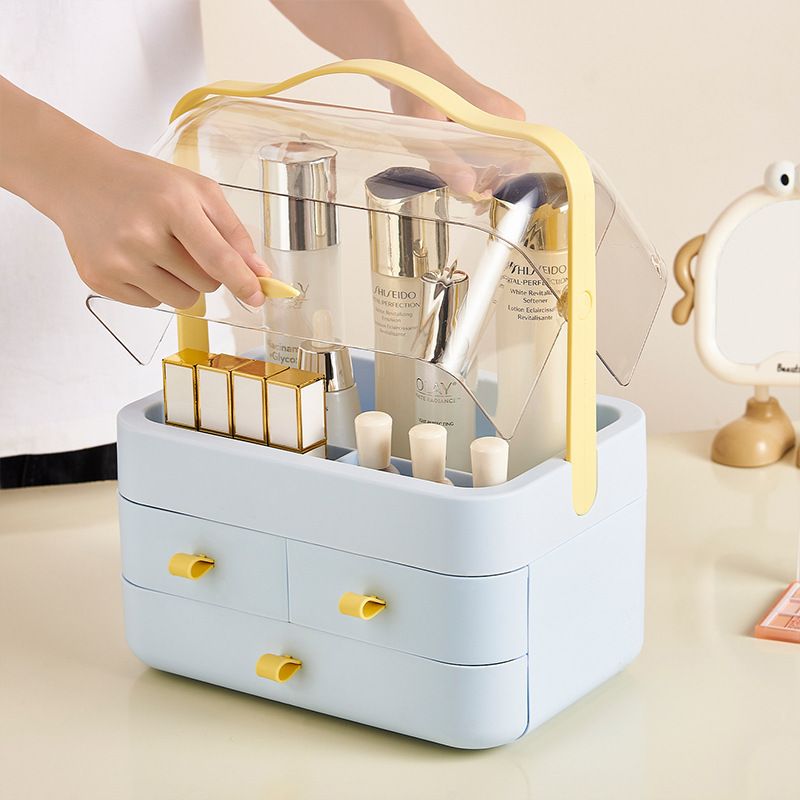 Tragbarer Kosmetik-Organizer mit Deckel