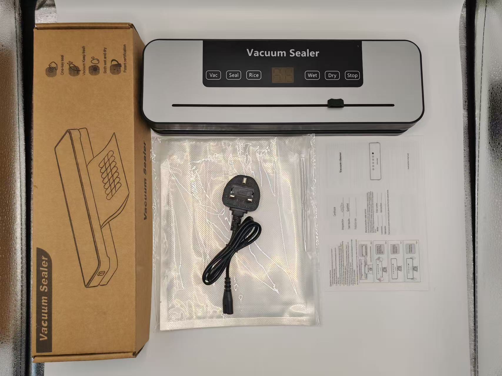 Vacuum sealer machine dry and wet multifunctional