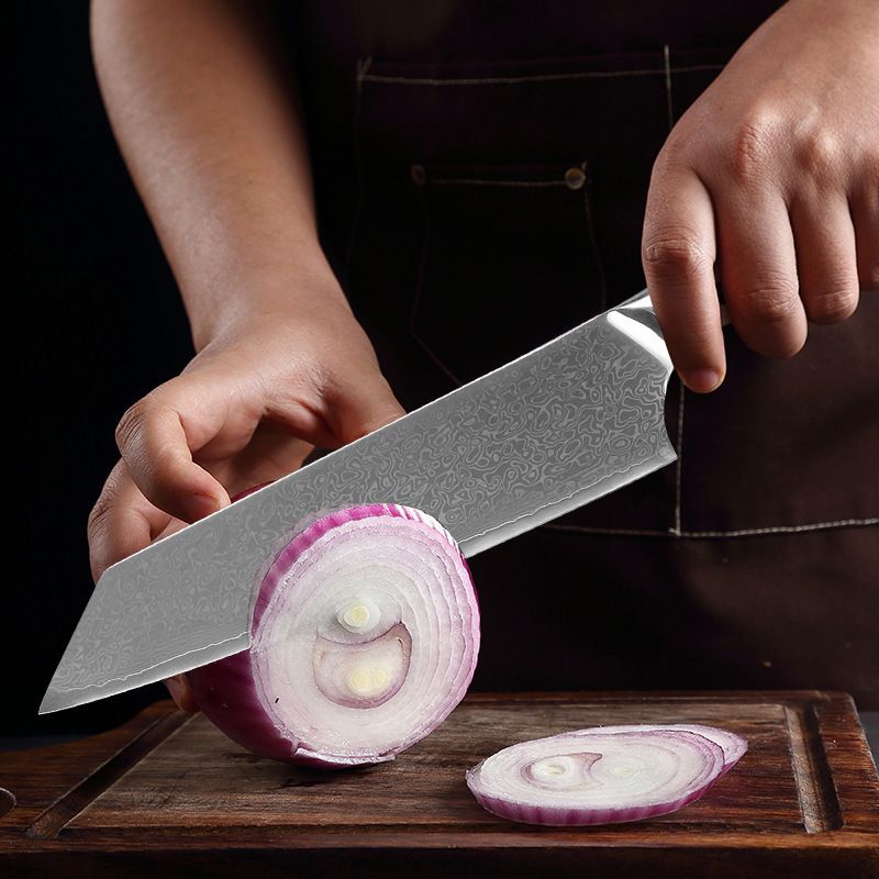 Damascus chef knife set, Japanese style