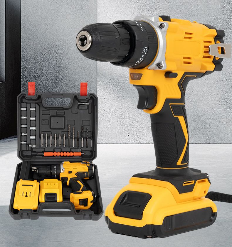 21V cordless impact drill kit with lithium battery