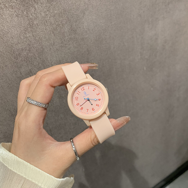 Dopamine quartz watch women silicone fresh style