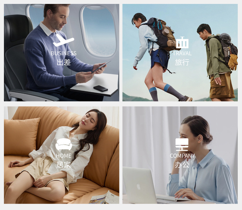 Memory foam U-shaped travel pillow for neck support