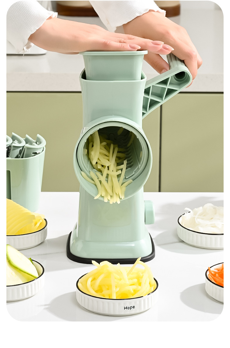 Drum vegetable slicer multifunctional hand-crank potato slicer