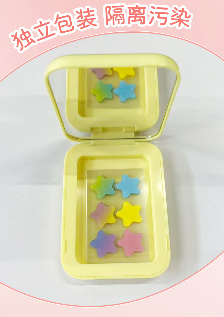 Farbige Stern-Akne-Patches Hydrokolloid mit Spiegelbox