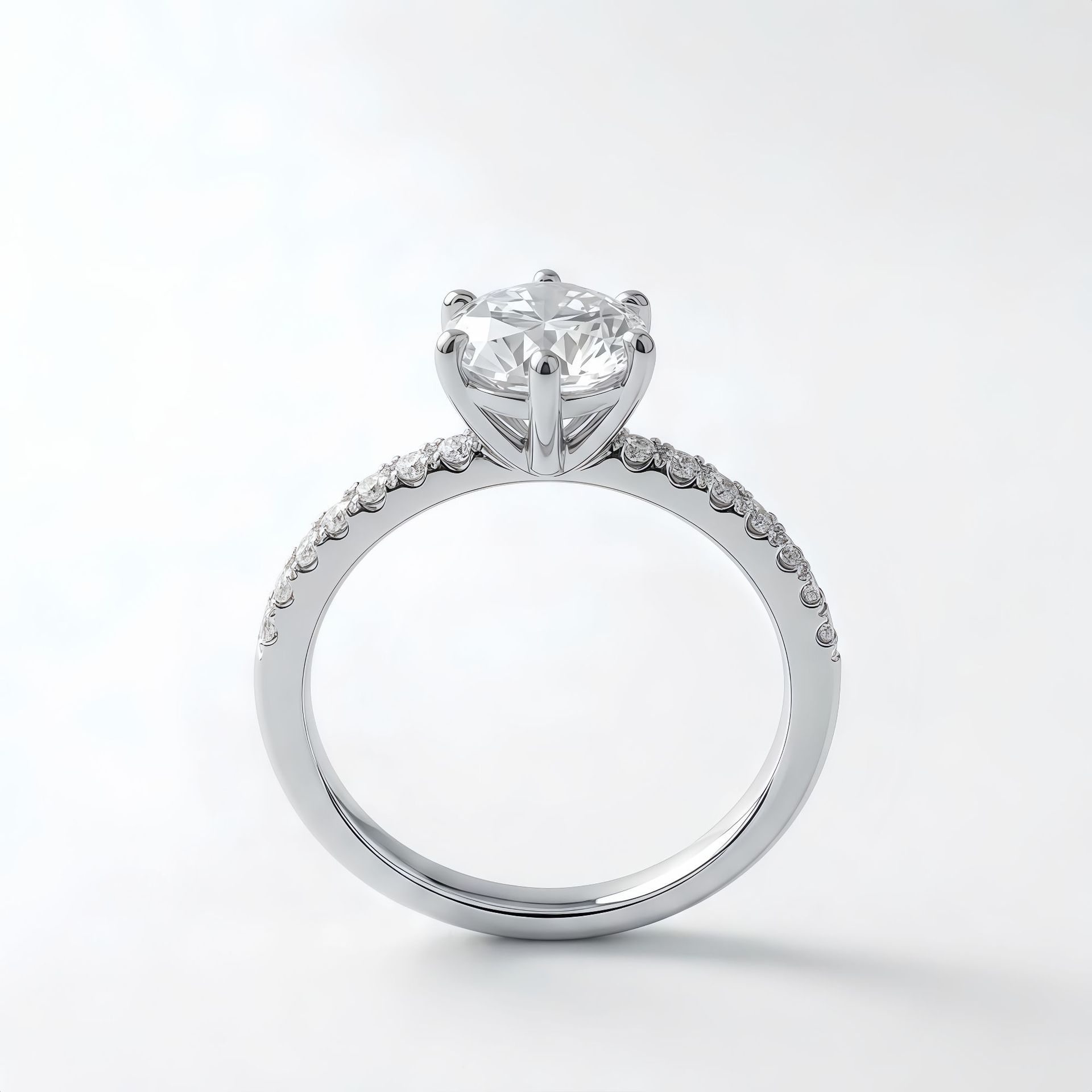 S925 Silver Moissanite Ring, Marquise Cut