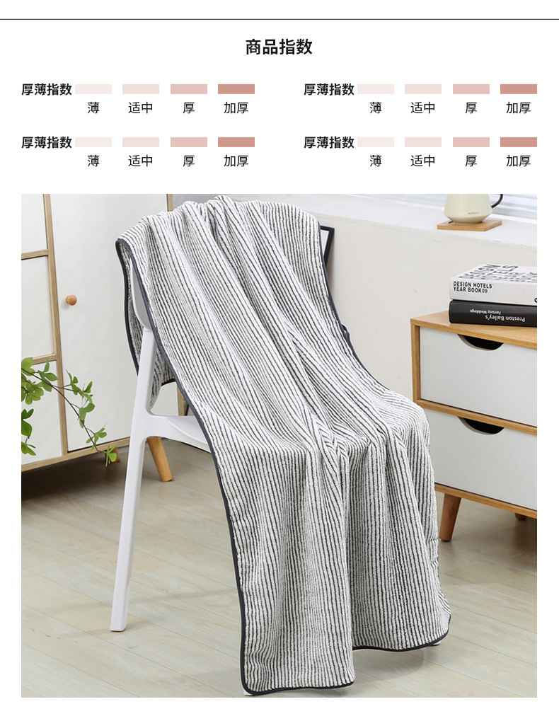 Bamboo charcoal towel set, thickened absorbent, parent-child sizes