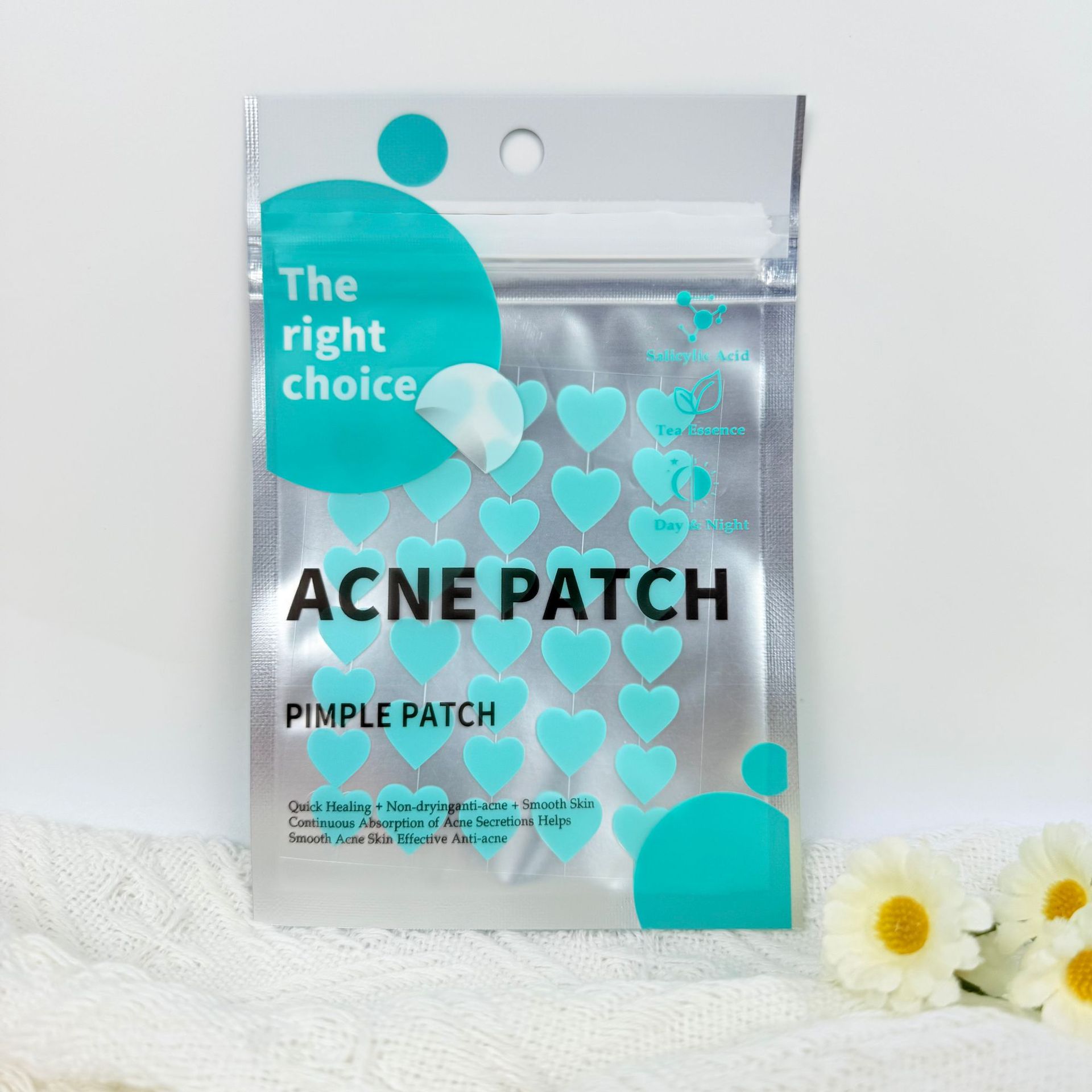 Pimplepatch Heart-Shaped Acne Patches Hydrocolloid Effective