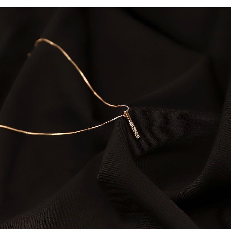 925er Silberhalskette, Damen, Minimalistisch, Rosegold