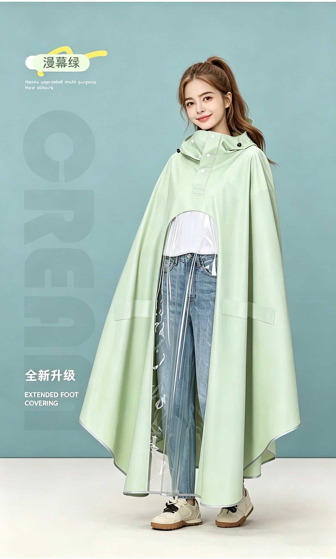 电动车雨衣双人加大加厚可视仪表亲子电瓶车专用雨披加宽加大