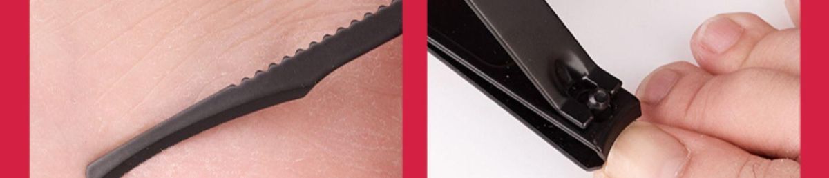24-teiliges schwarzes Nagelscherensatz Pediküre-Werkzeug