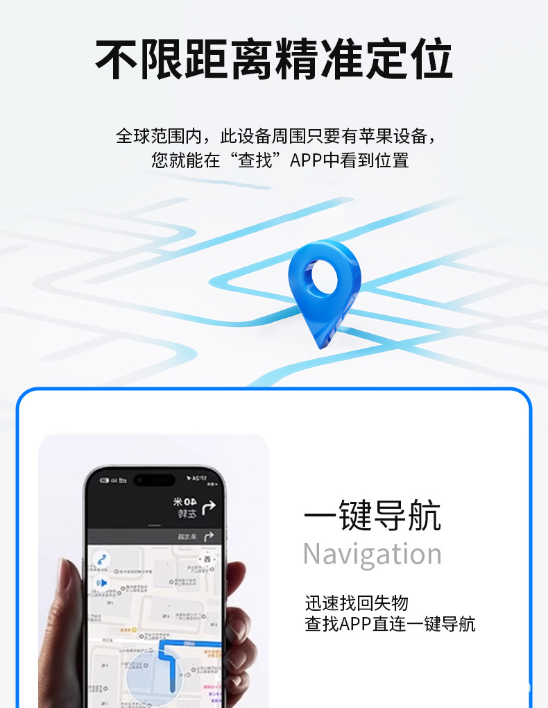 Airtag holder, Apple compatible, locator device