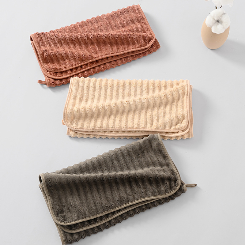 Coral fleece towel set, absorbent and quick-drying