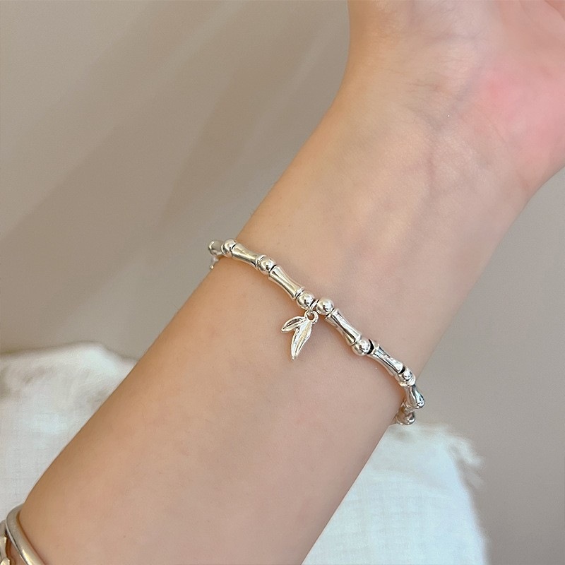 S925 Silber-Perlenarmband, minimalistisches Design