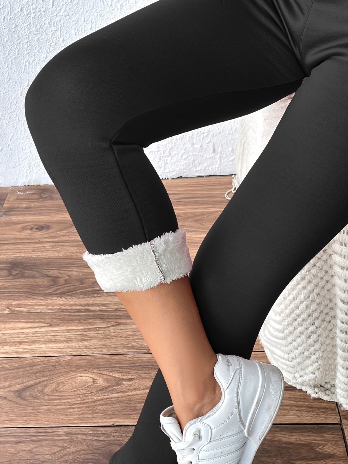 Yoga-Leggings mit Fleece-Fütterung, thermoisolierend, dehnbar